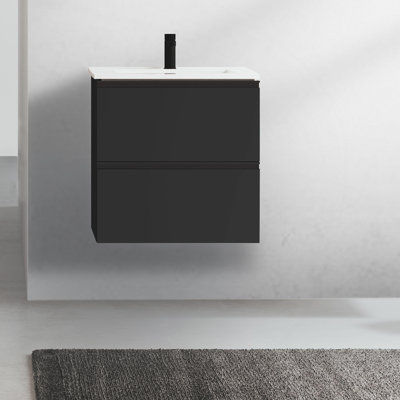 Belfry Bathroom 60 cm breiter wandmontierter Einzelwaschtisch Theisen